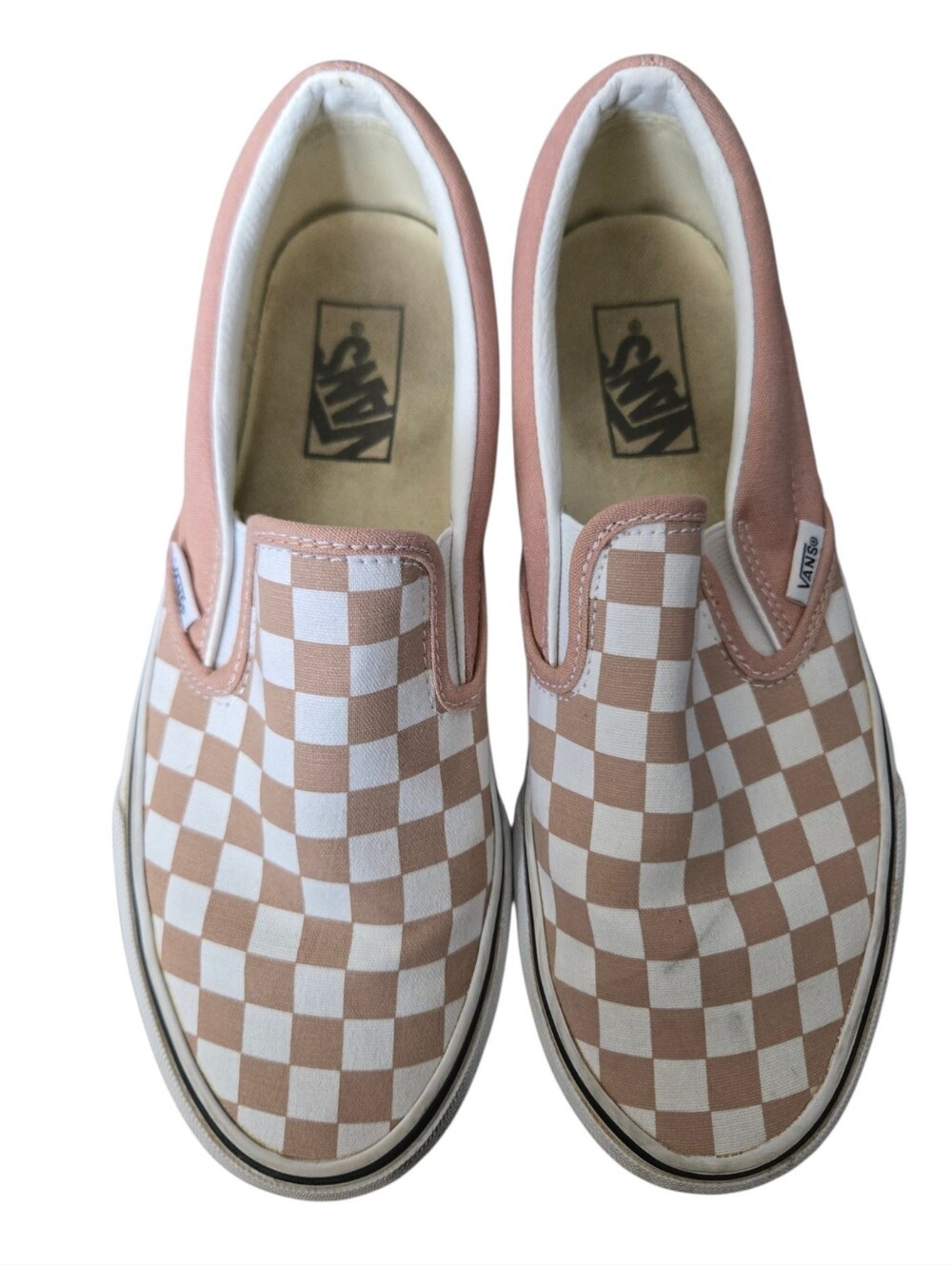 🌸 Vans Classic Slip-On Checkerboard Sneakers | Misty Rose | Women's 8.5 - Picture 2 of 13